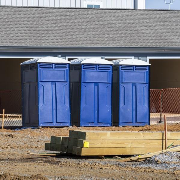 Heavy-duty construction site porta potty in Moultrie, Georgia